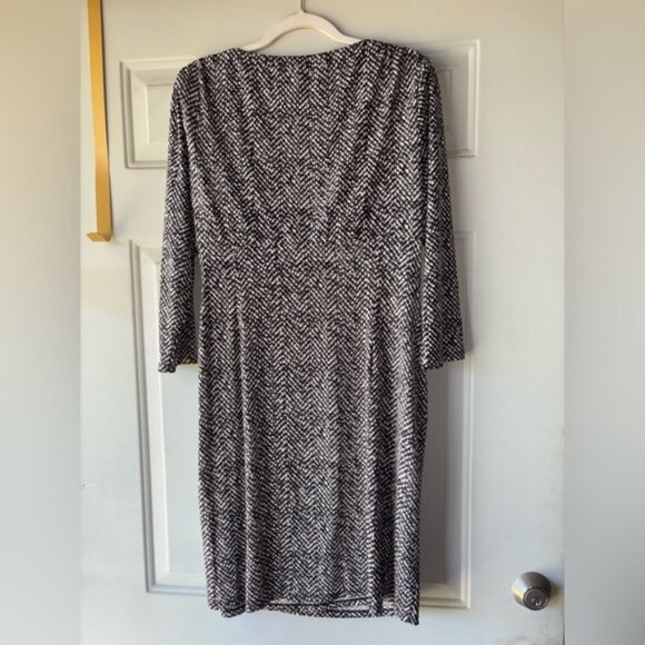 Lauren Ralph Lauren faux-wrap dress size 14 Petite - Picture 3 of 3